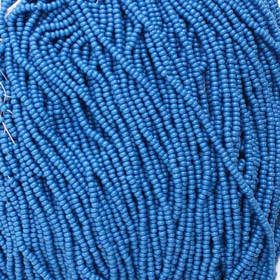 Czech Seed Bead 11/0 Opaque Dark Blue Strung image