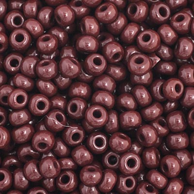 Czech Seed Bead 11/0 Vial Opaque Dark Brown apx24g image