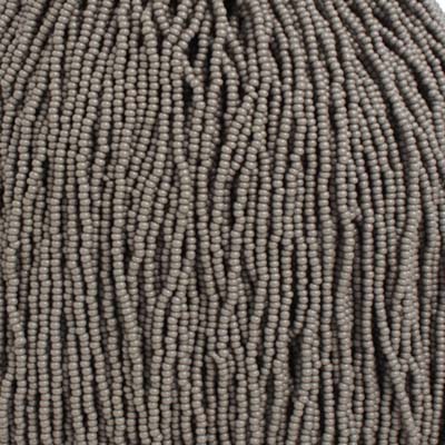 Czech Seed Bead 11/0 Opaque Grey Strung image