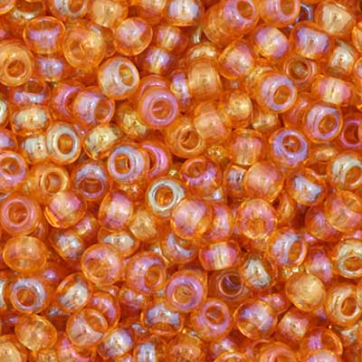 Czech Seed Bead 11/0 Vial Transparent Topaz AB apx23g image