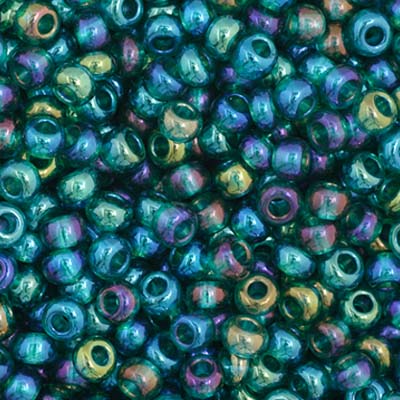 Czech Seed Bead 11/0 Transparent Teal AB image