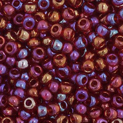 Czech Seed Bead 11/0 TransparentRed AB image
