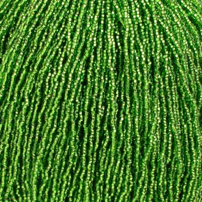 Czech Seed Bead 11/0 S/L Chartreuse Strung square hole image
