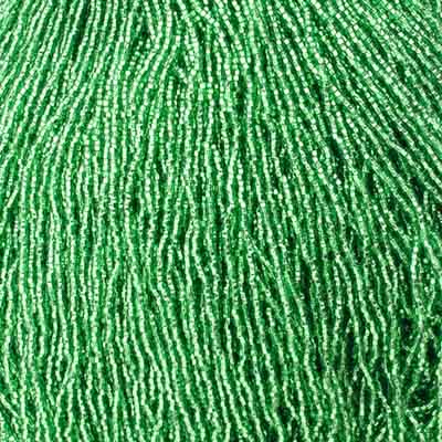 Czech Seed Bead 11/0 S/L Light Green Strung square hole image