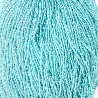 Czech Seed Bead 11/0 C/L Turquoise Strung image