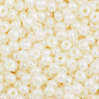 Czech Seed Bead 11/0 Vial Opaque Ceylon Dyed Pearl apx23g image