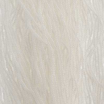 Czech Seed Bead 11/0 Opaque Pearl White Strung image