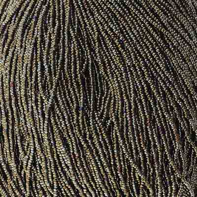 Czech Seed Bead 11/0 Opaque Brown AB Strung image