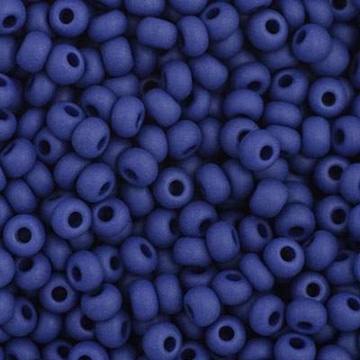 Czech Seed Bead 11/0 Vial Opaque Navy Blue Matt apx24g image