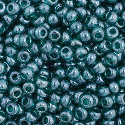 Czech Seed Bead 11/0 Transparent Teal Luster image