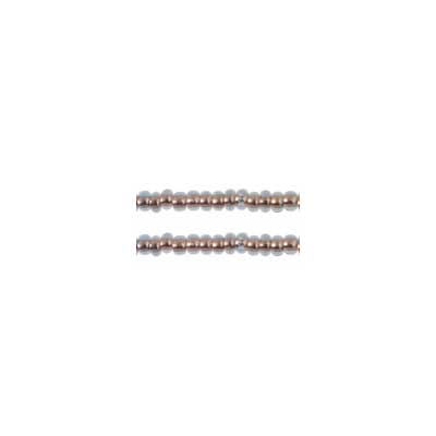 Czech Seed Bead 11/0 Transparent Grey Copperlined Strung image