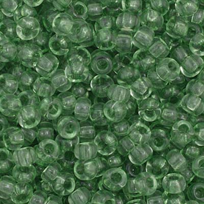 Czech Seed Bead 11/0 apx23g vial Transparent Light Green Dyed image