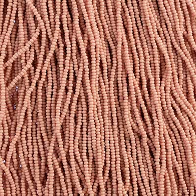 Czech Seed Bead 11/0 Pink Dyed SOLGEL Strung image