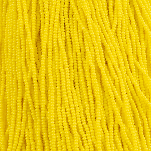 Czech Seed Beads 11/0 Terra Intensive Yellow Matt Strung image