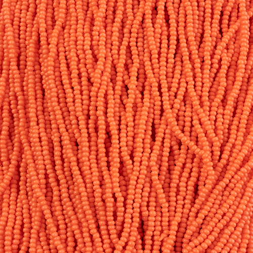 Czech Seed Beads 11/0 Terra Intensive Orange Matt Strung image