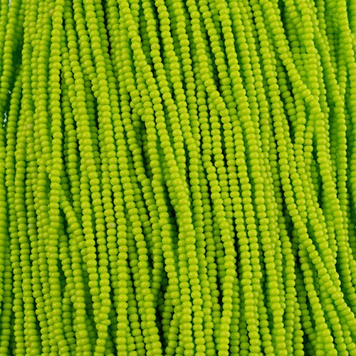 Czech Seed Beads 11/0 Terra Intensive Light Green Matt Strung image