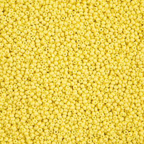 Czech Seed Beads 11/0 apx 24g PermaLux Dyed Chalk Light Yellow Matt image