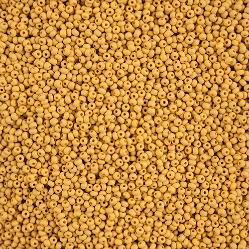 Czech Seed Beads 11/0 PermaLux Dyed Chalk Yellow-Brown Matt image