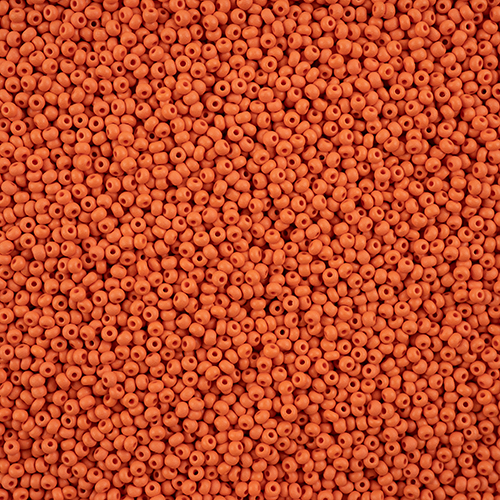 Czech Seed Beads 11/0 PermaLux Dyed Chalk Orange Matt image