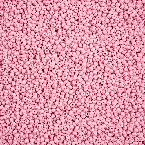 Czech Seed Beads 11/0 PermaLux Dyed Chalk Light Pink Matt image
