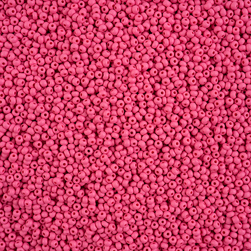 Czech Seed Beads 11/0 apx 24g PermaLux Dyed Chalk Fuchsia Matt image