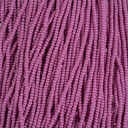 Czech Seed Beads 11/0 PermaLux Dyed Chalk Purple Matt Strung image