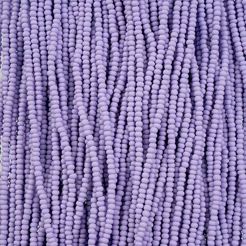 Czech Seed Beads 11/0 PermaLux Dyed Chalk Lavender Matt Strung image