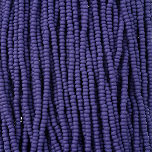 Czech Seed Beads 11/0 PermaLux Dyed Chalk Dark Violet Matt Strung image