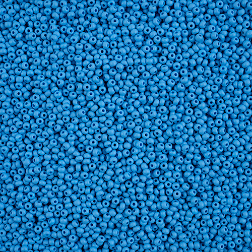 Czech Seed Beads 11/0 apx 24g PermaLux Dyed Chalk Light Blue Matt image