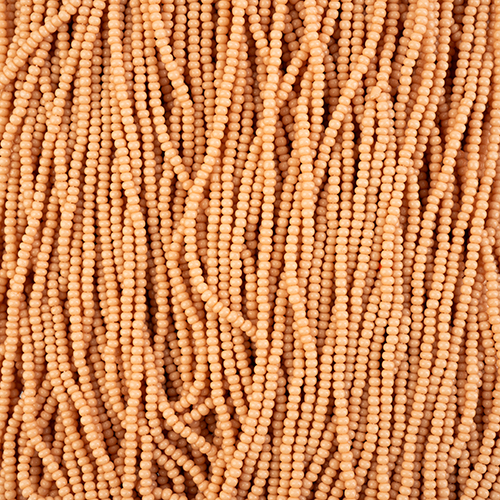Czech Seed Bead 11/0  Light Brown Chalk Dyed Solgel Strung image
