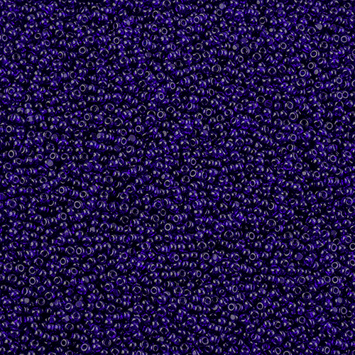 Czech Seed Bead 13/0 Cut Transparent Dark Royal Blue Loose image