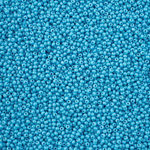 Czech Seed Bead 13/0 Cut Opaque Blue Loose image