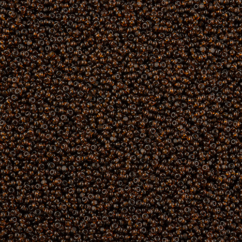 Czech Seed Bead 13/0 Cut 13g vial Transparent Dark Topaz image