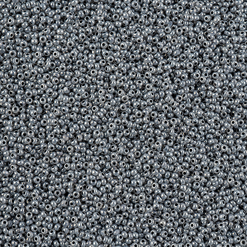Czech Seed Bead 13/0 Cut 13g vial Opaque Pearl Grey Ceylon image