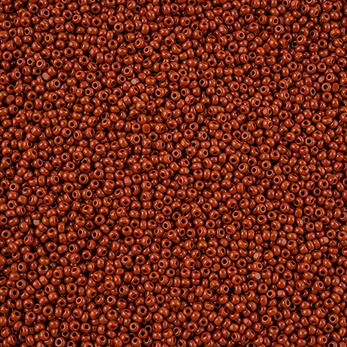 Czech Seed Bead 13/0 Cut Opaque Brown Loose image