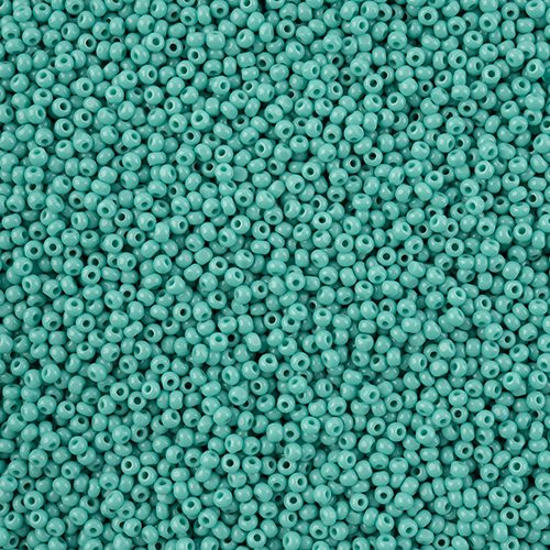 Czech Seed Beads 11/0 Cut apx 13g vial Opaque Turquoise image