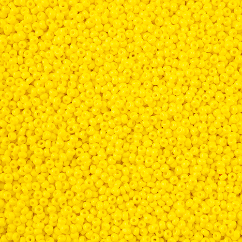 Czech Seed Beads 11/0 Cut apx 13g vial Opaque Lemon Yellow image