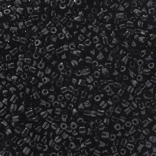 Czech Seed Beads3Cut 9/0 Opaque Black Loose image