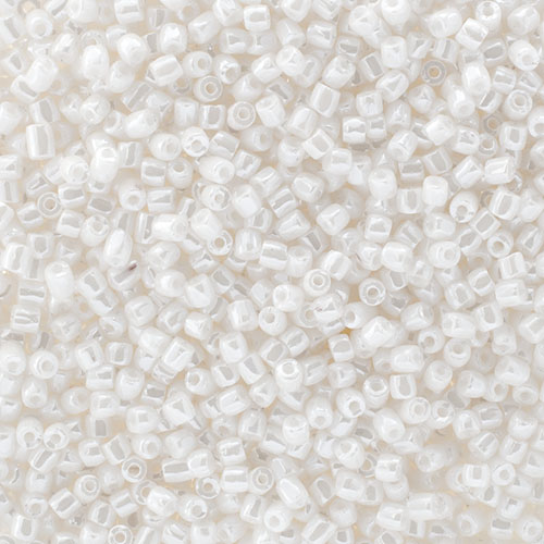 Czech Seed Beads3Cut 9/0 Opaque White Luster Loose image