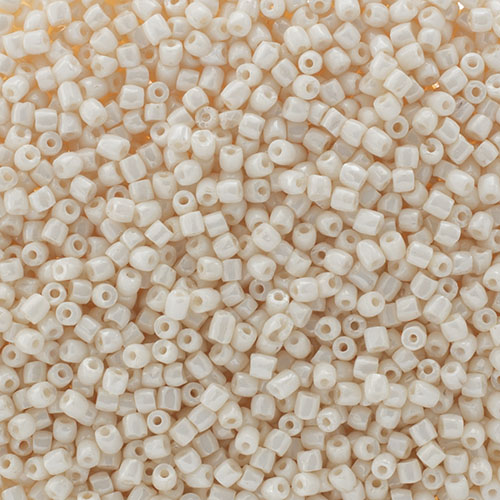 Czech Seed Beads3Cut 9/0 Opaque White Eggshell Loose image