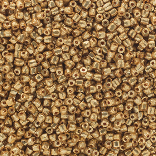 Czech Seed Beads3Cut 9/0 Opaque Gold Premium Loose image