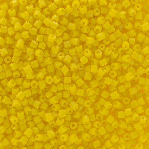 Czech Seed Beads3Cut 9/0 Opaque Yellow Lemon Loose image