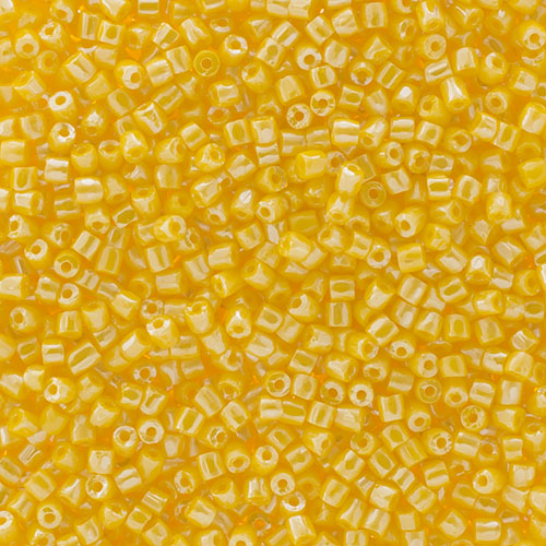 Czech Seed Beads3Cut 9/0 Opaque Golden Yellow Luster Loose image