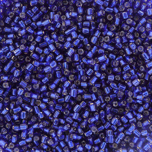 Czech Seed Beads3Cut 9/0 Transparent Royal Blue S/L Loose image
