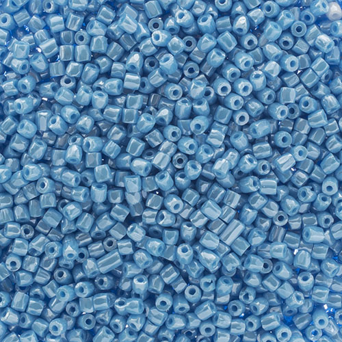 Czech Seed Beads 9/0 3Cut Opaque Light Blue Luster Loose image