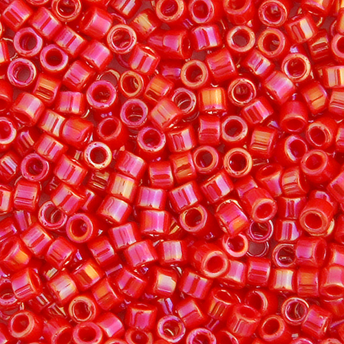Miyuki Delica 11/0 50g Bag Red Coral Opaque AB image