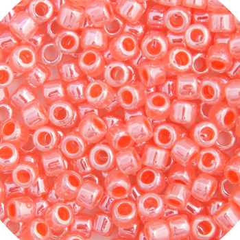 Miyuki Delica 11/0 50g Bag Crystal Salmon Ceylon Lined-Dyed image