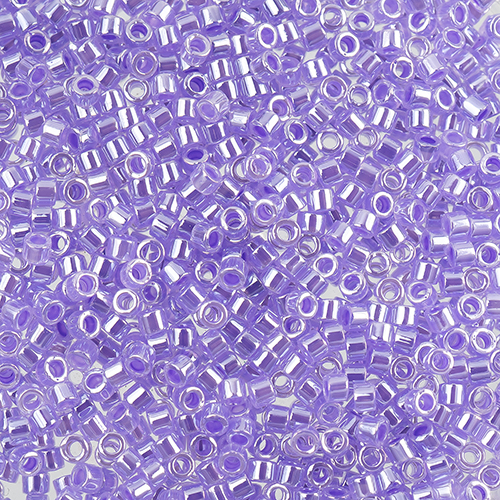 Miyuki Delica 11/0 50g Bag Crystal Purple Ceylon Lined-Dyed image
