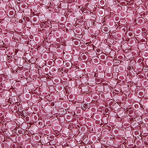 Miyuki Delica 11/0 50g Bag Pink Sparkle Crystal Lined image