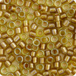 Miyuki Delica 11/0 50g Bag Gold Honey Sparkle Chartreuse Lined image
